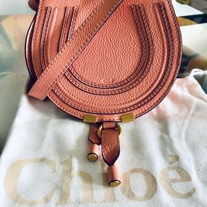 'Mini Marcie' PInk Leather Crossbody Bag